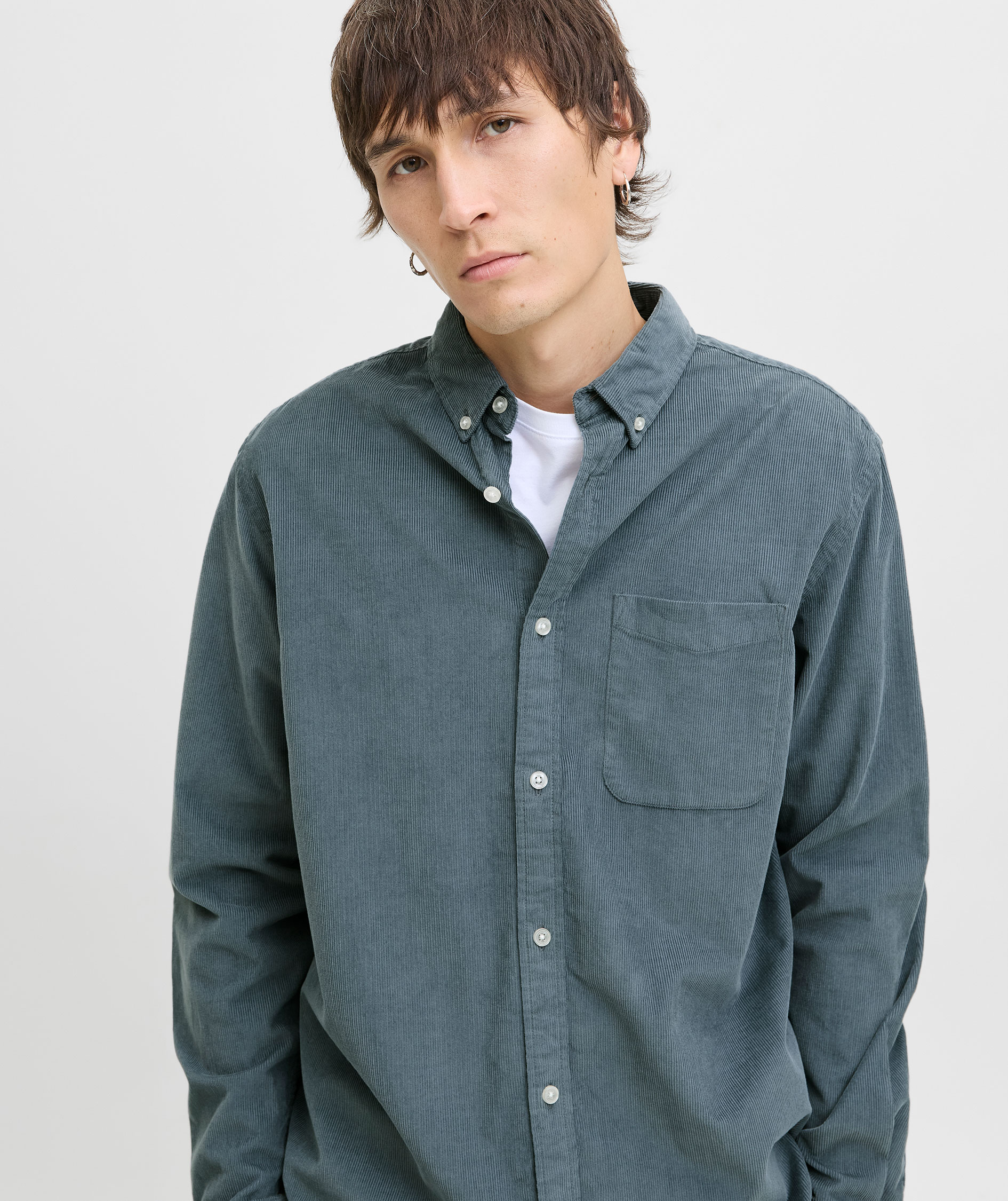Jack & Jones JJECLASSIC Corduroy shirt, Stormy Weather