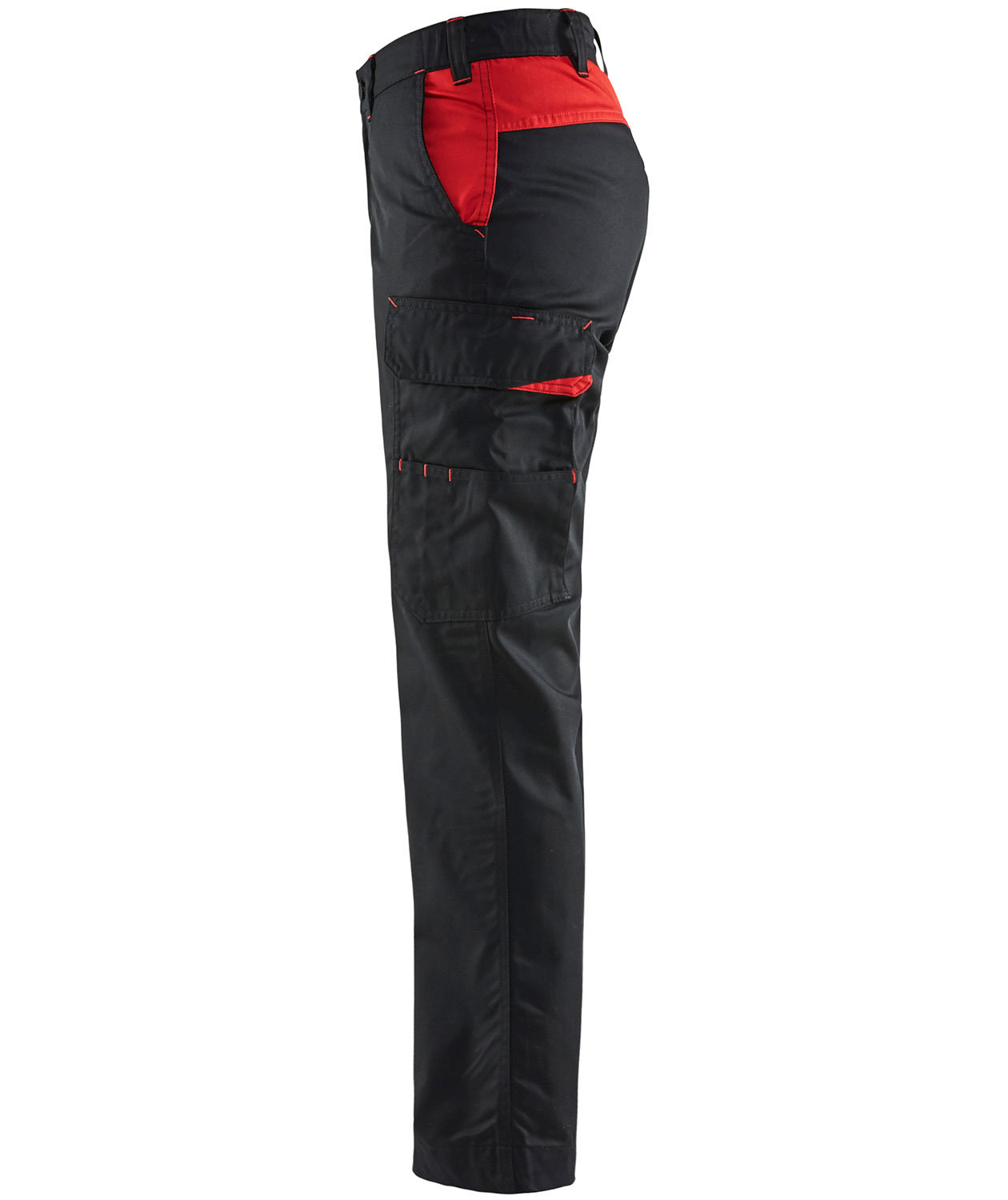 Bl&aring;kl&auml;der servicebyxa dam, Svart/R&ouml;d, large image number 2