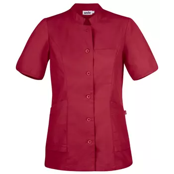 Smila Workwear Aila short sleeved women's shirt, Dark Red