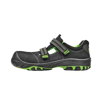 Sievi SpiderX 5+ women's safety sandals S1P, Black/Green
