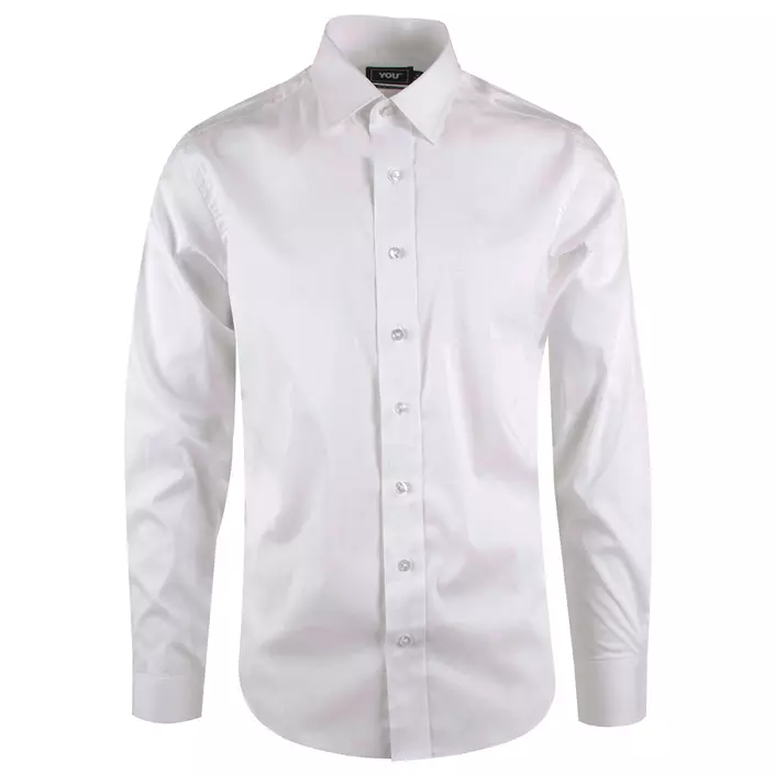 YOU Sanremo modern fit langærmet stretchskjorte, Hvid, large image number 0