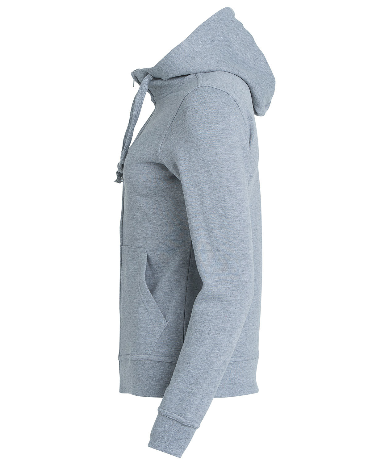 Clique Basic Hoody Zip hoodie dam, Gr&aring;melerad, large image number 1