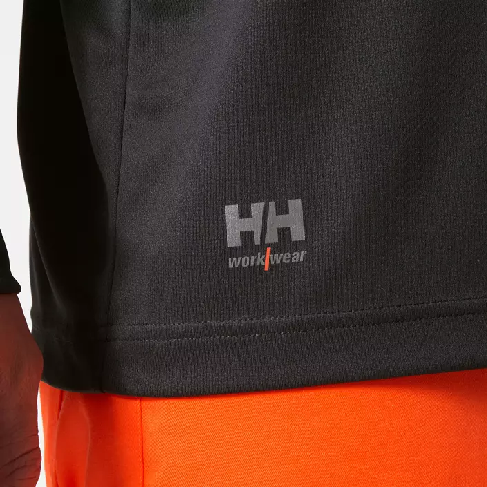 Helly Hansen Addvis langærmet T-shirt, Hi-vis Orange/Ebony, large image number 5