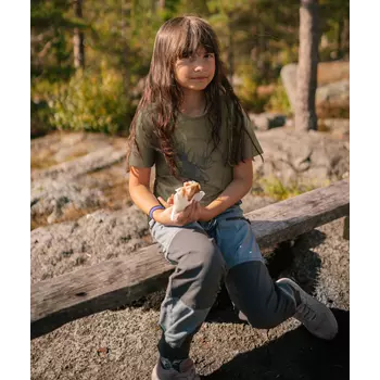 Pinewood Caribou outdoorbukser til børn, Storm Blue/Dark Anthracite
