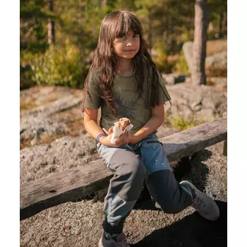 Pinewood Caribou outdoorbukser til børn, Storm Blue/Dark Anthracite