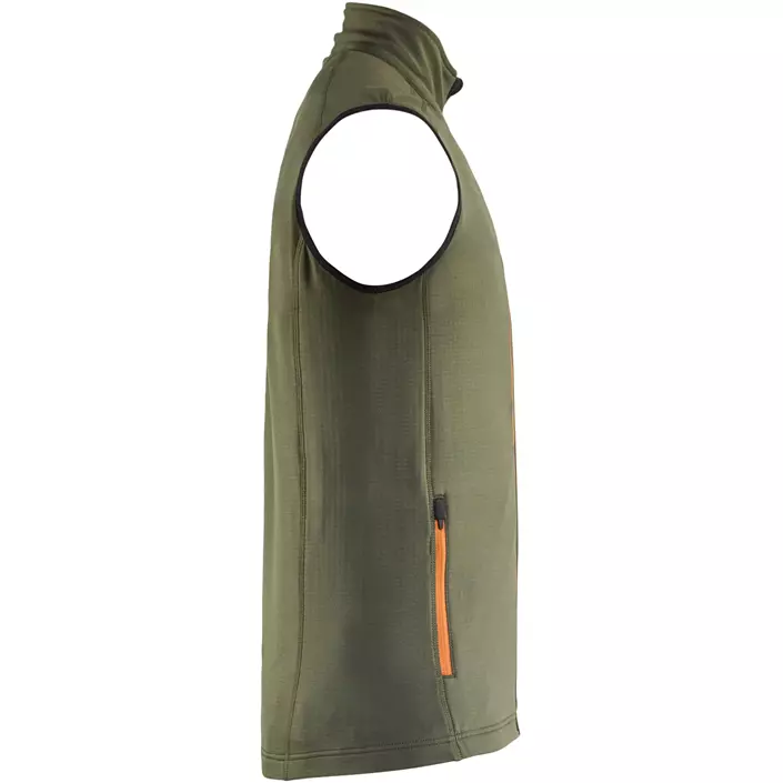 Blåkläder Striker fleecevest full stretch, Skovgrøn/Rust, large image number 2