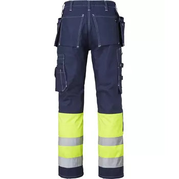 Top Swede craftsman trousers 2515, Navy/Hi-Vis yellow