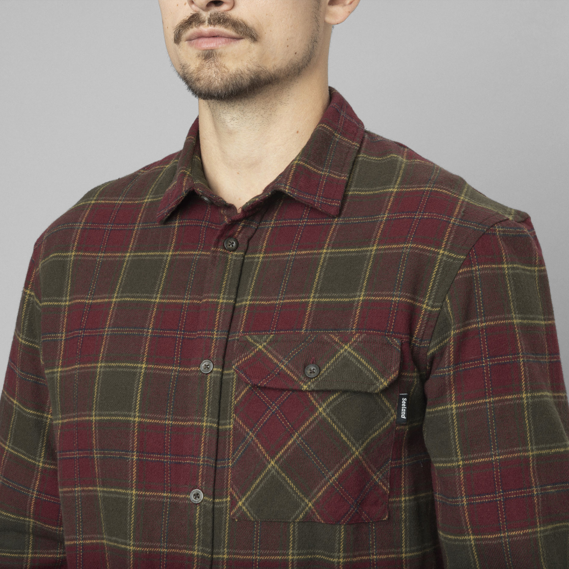 Seeland Glen skovmandsskjorte, Red Forest Check, large image number 4