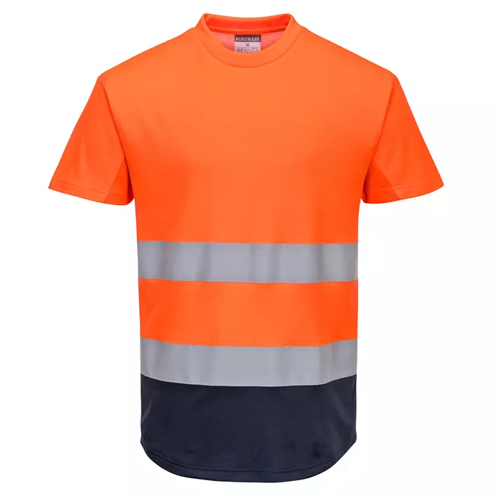Portwest T-shirt, Varsel Orange/Marinblå, large image number 0