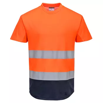 Portwest T-skjorte, Hi-vis Oransje/Marineblå