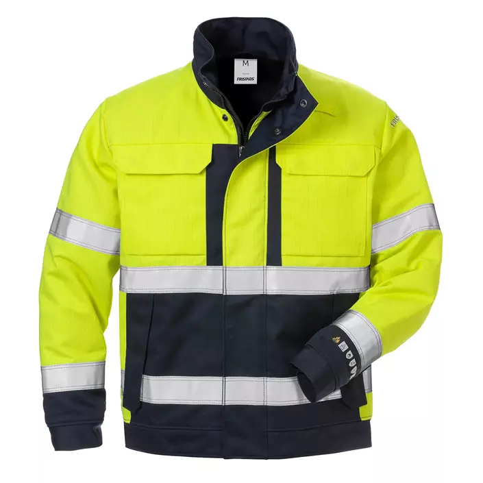 Fristads Flame winter jacket 4588, Hi-Vis yellow/marine, large image number 0