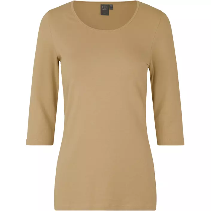 ID 3/4 ärmad stretch T-shirt dam, Sand, large image number 0