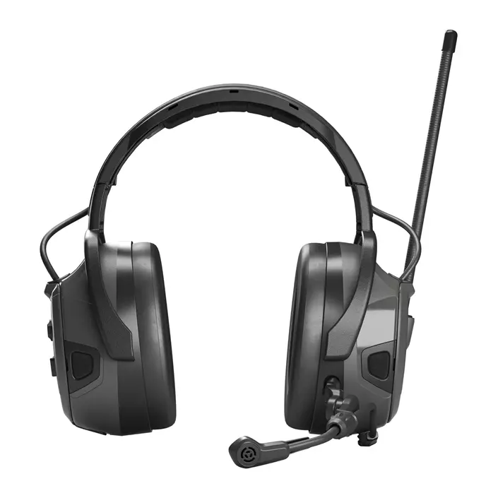 Hellberg Synergy DR hörselkåpor med Bluetooth, Grå/Svart, Grå/Svart, large image number 2