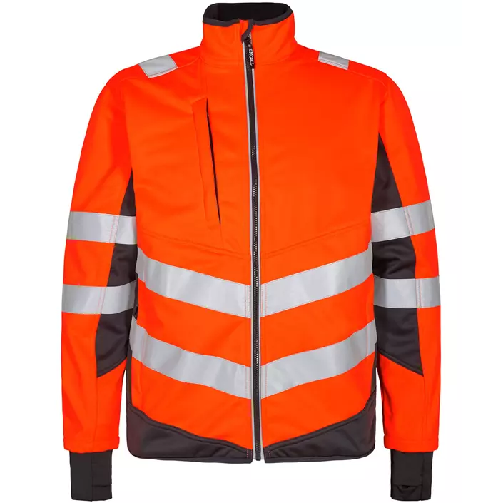 Engel Safety softshell jacket, Hi-vis orange/Grey, large image number 0