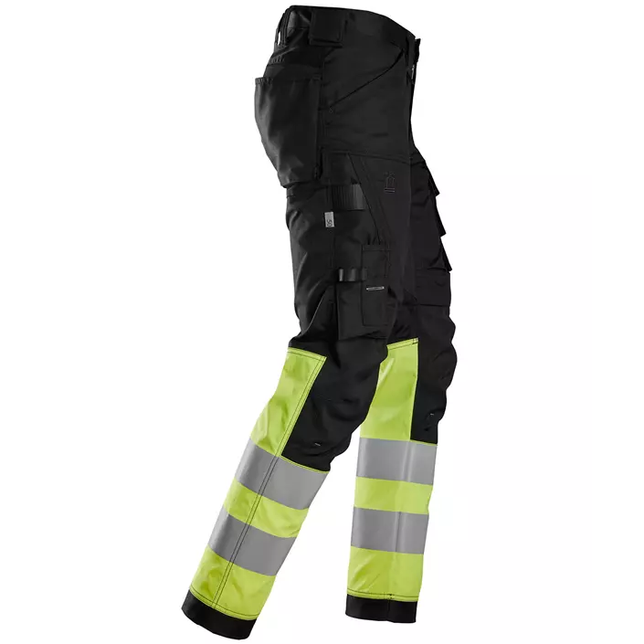 Snickers AllroundWork work trousers 6334, Black/Hi-Vis Yellow, large image number 3
