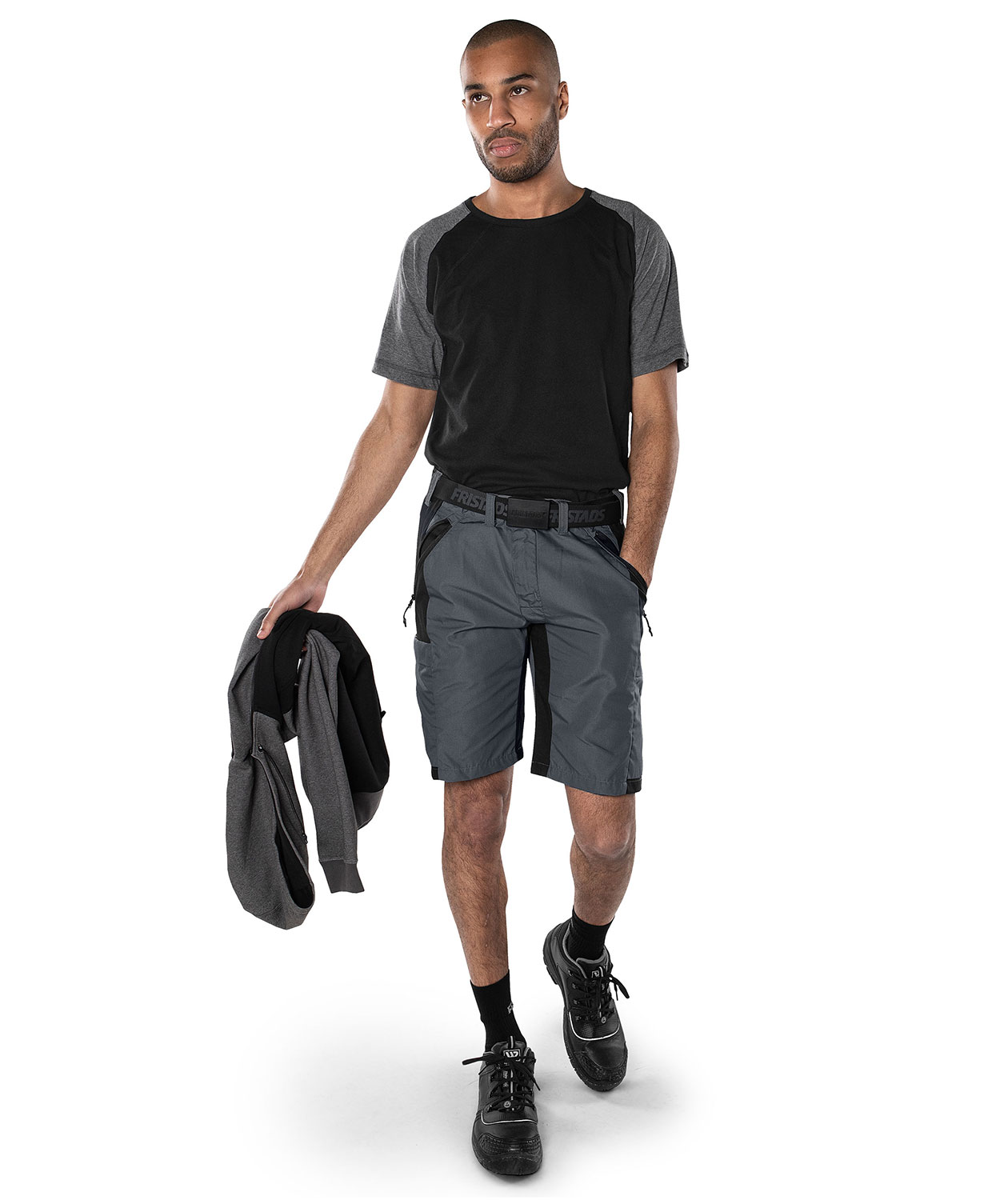 Fristads work shorts 2543 LWR, Grey/Black