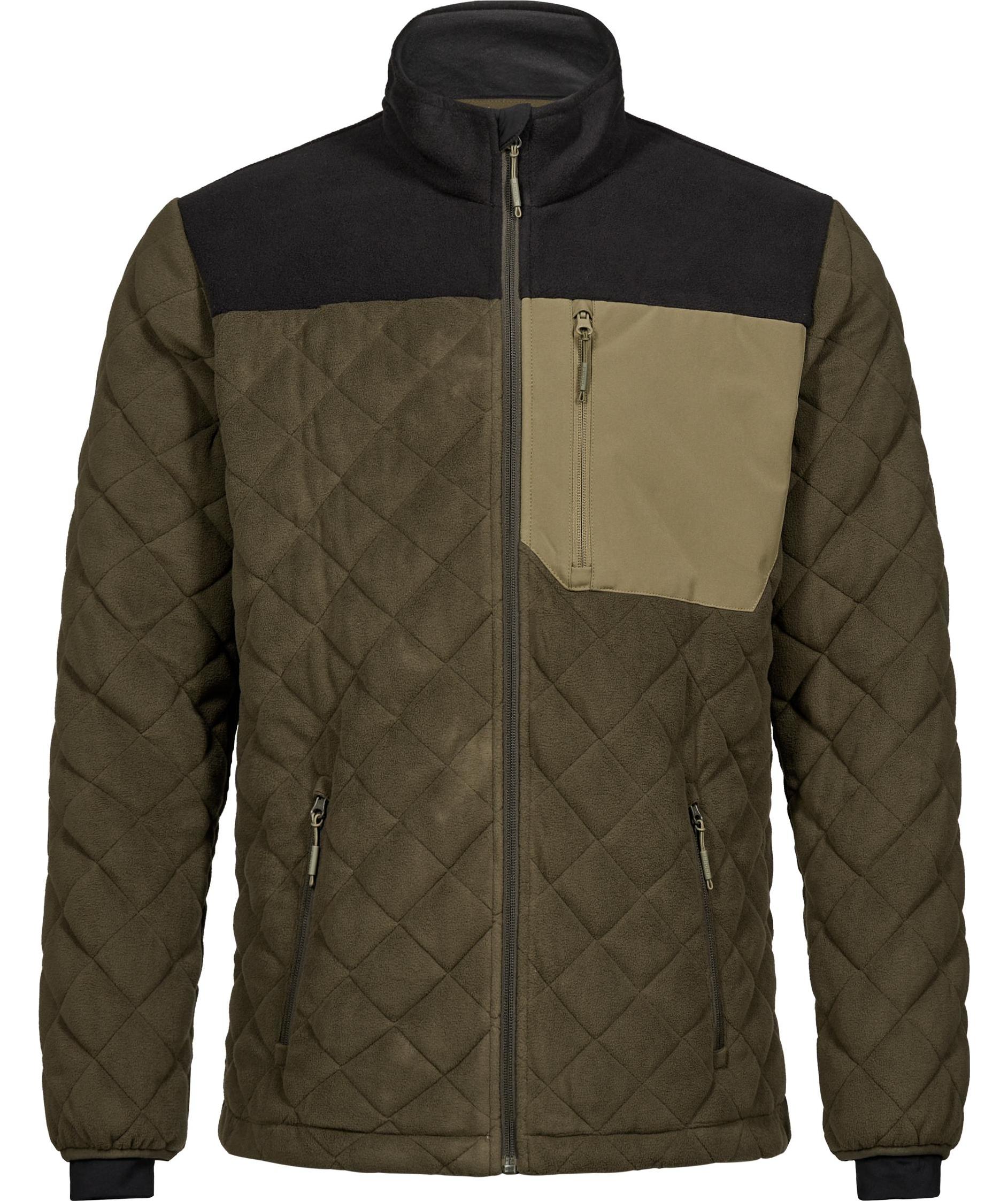 Engel Entire vadderad fleecejacka, Forest Green/Black, Forest Green/Black, swatch