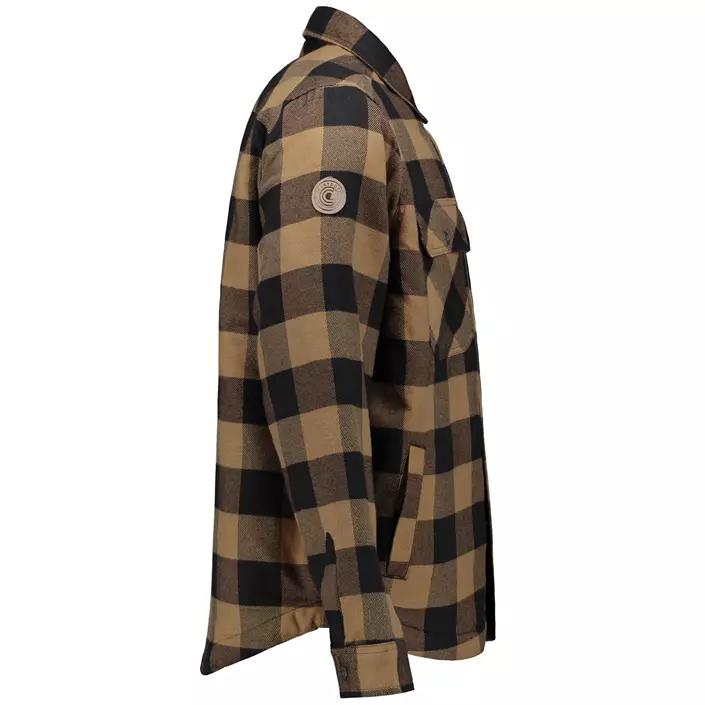 Westborn foret flannel skjortejakke, Camel/Black, large image number 4