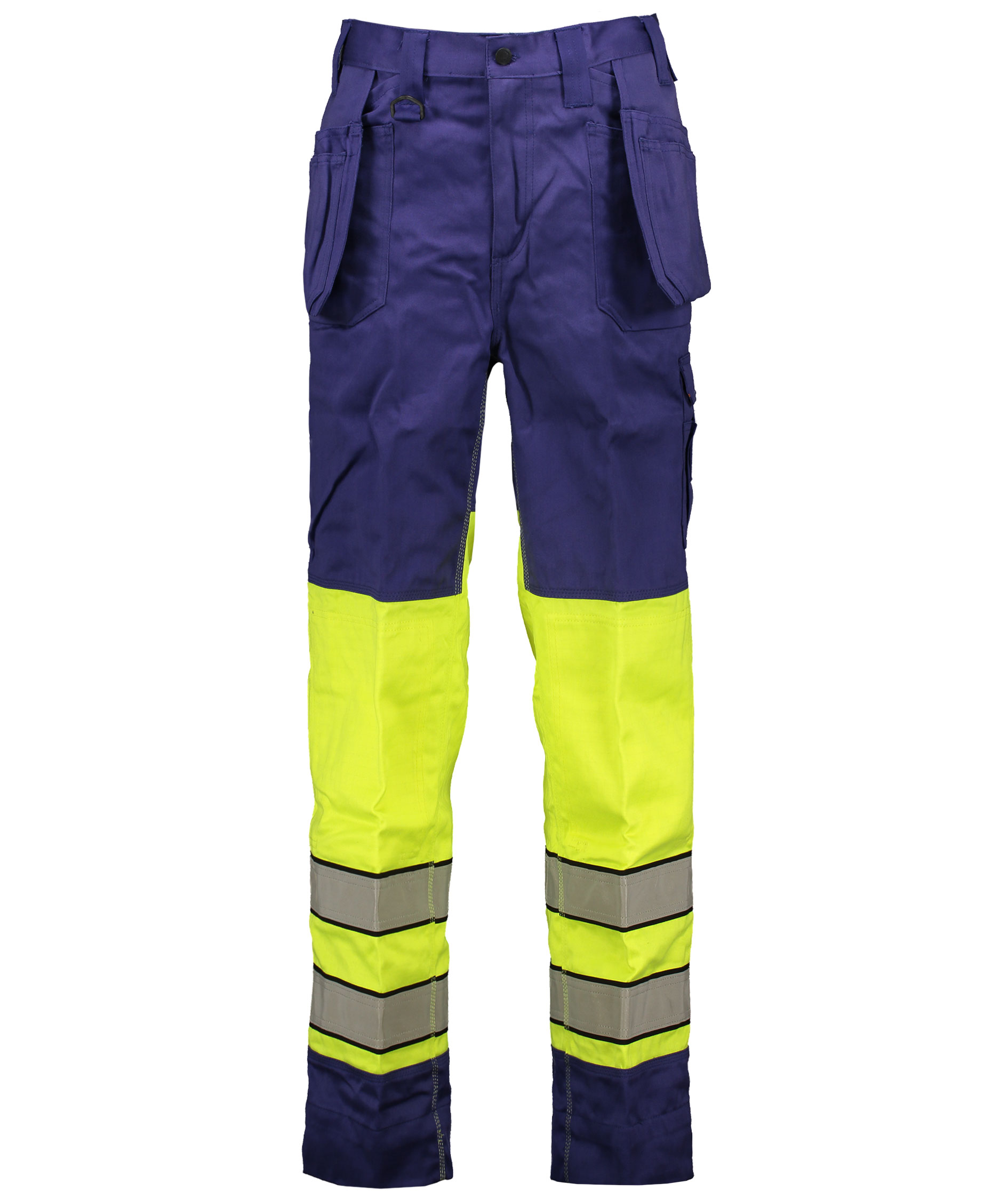 Bulldog Multinorm craftsman trousers, Blue/Hi-vis yellow