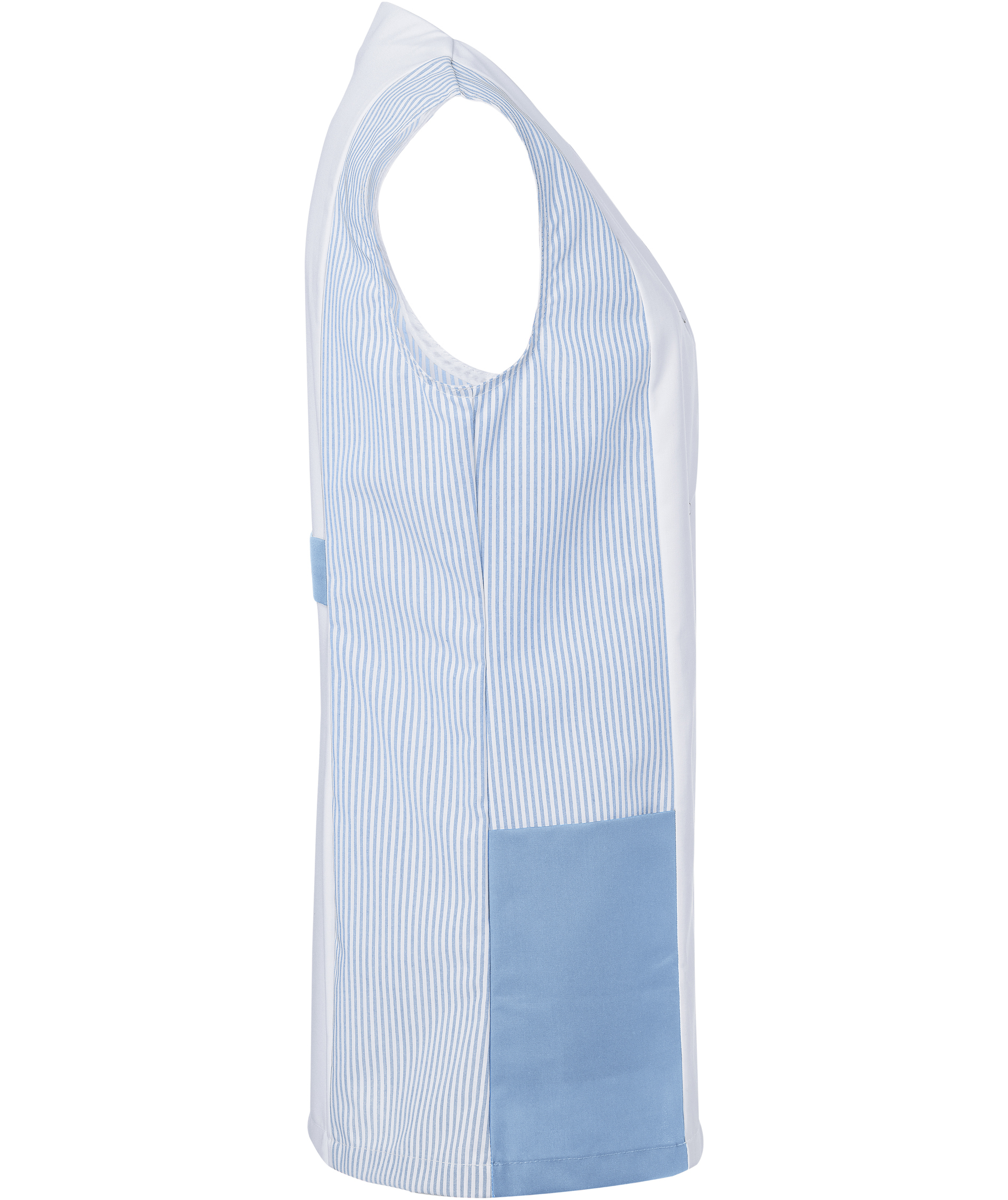 Karlowsky Sabrina women's tunic without sleeves, White/light blue, White/light blue, large image number 4