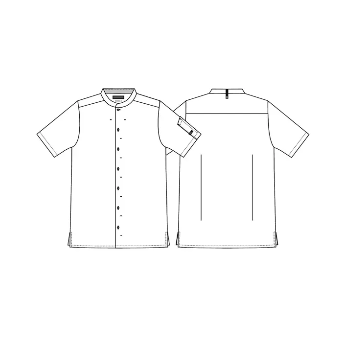 Kentaur modern fit short-sleeved  chefs shirt/server shirt, Black, large image number 5