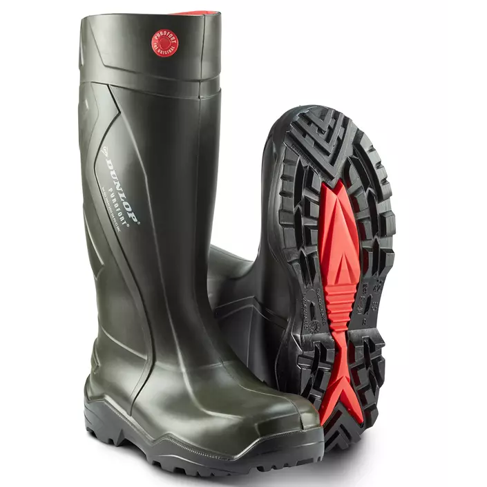 Dunlop Purofort+ rubber boots O4, Green, large image number 0