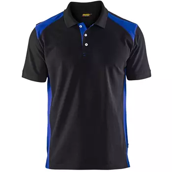 Blåkläder polo T-shirt, Black/Cobalt Blue