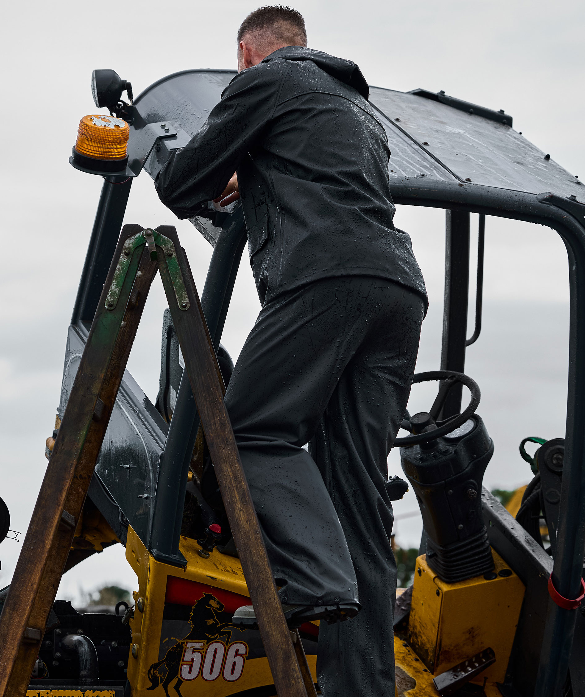 ELKA Elements Outdoor PU/PVC rain trousers, Black, large image number 2