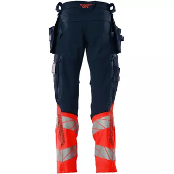 Mascot Accelerate Safe craftsman trousers Full stretch, Dark Marine/Hi-Vis Red