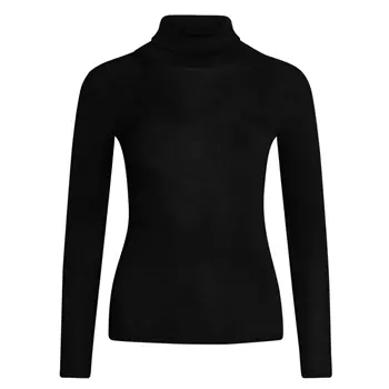 Claire Woman Alys women's knitted pullover with merino wool, Black