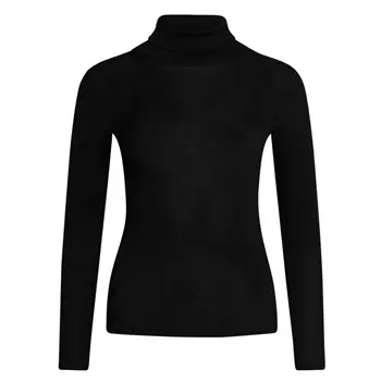 Claire Woman Alys women's knitted pullover with merino wool, Black