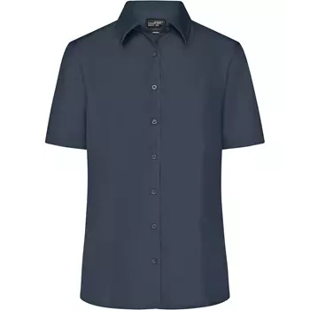 James & Nicholson kurzärmeliges Modern fit Damenhemd, Karbon Grau