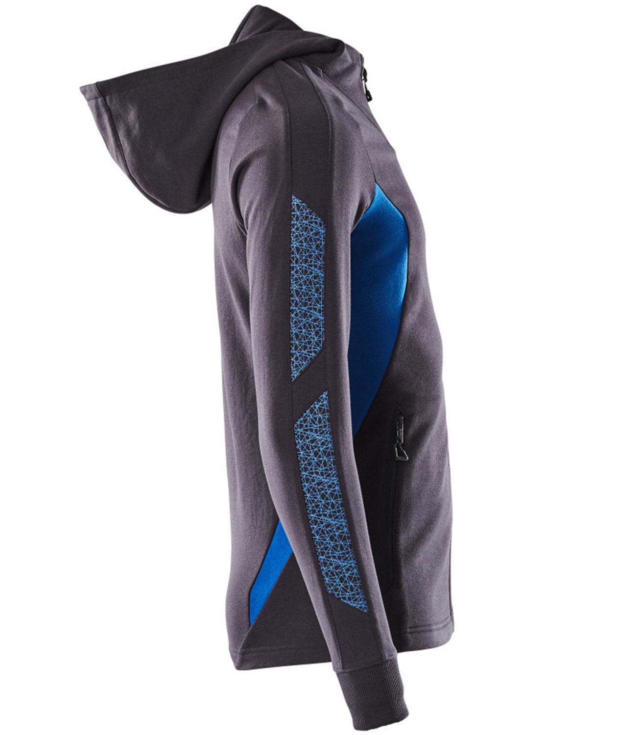 Mascot Accelerate hoodie with full zipper, Dark Marine/Azure, large image number 2