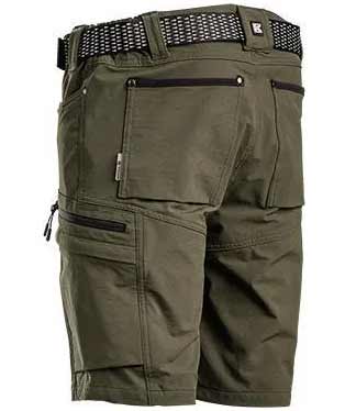 Kramp Technical work shorts full stretch, Olive Green
