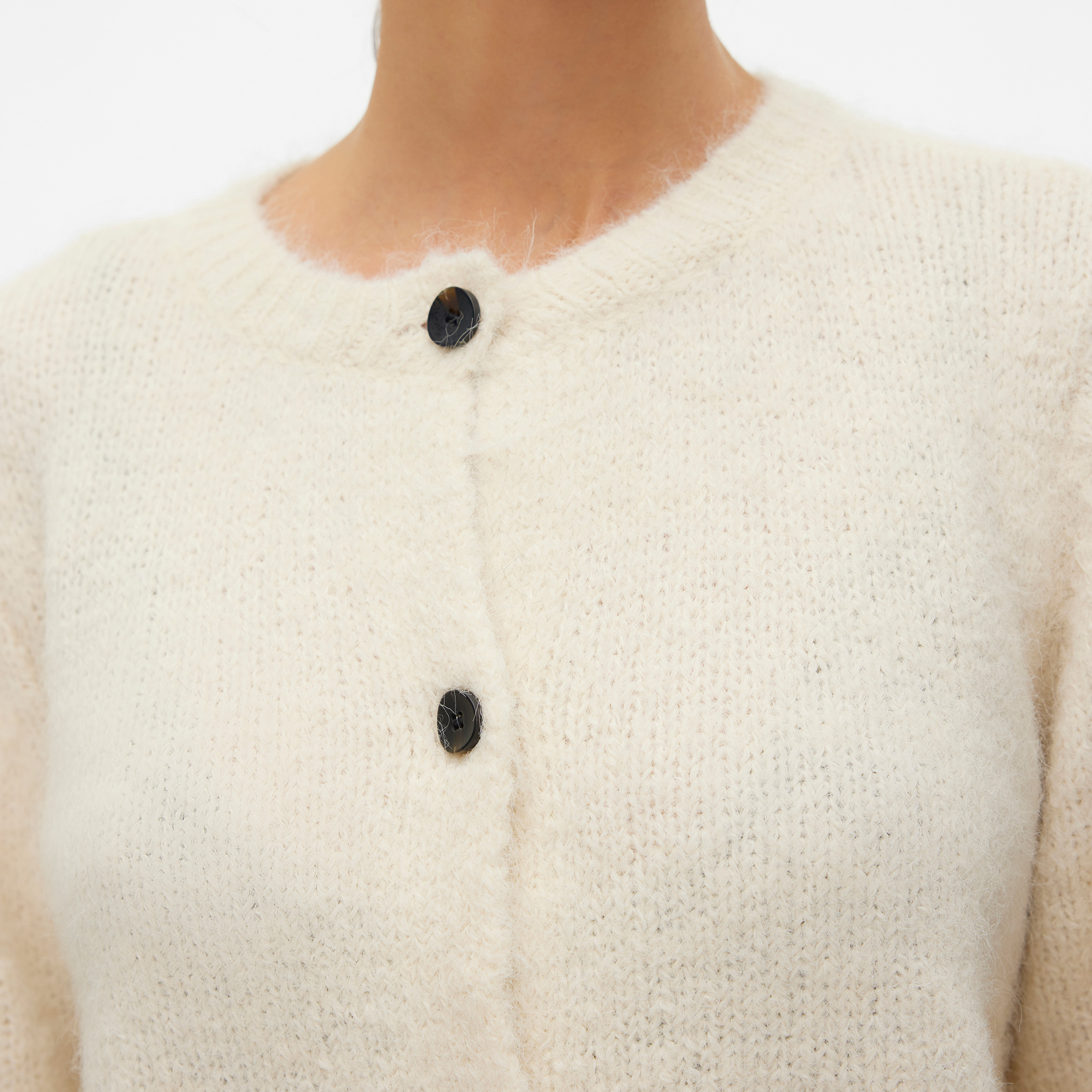 Vero Moda VMNOVAH women's knitted cardigan, Birch, large image number 4