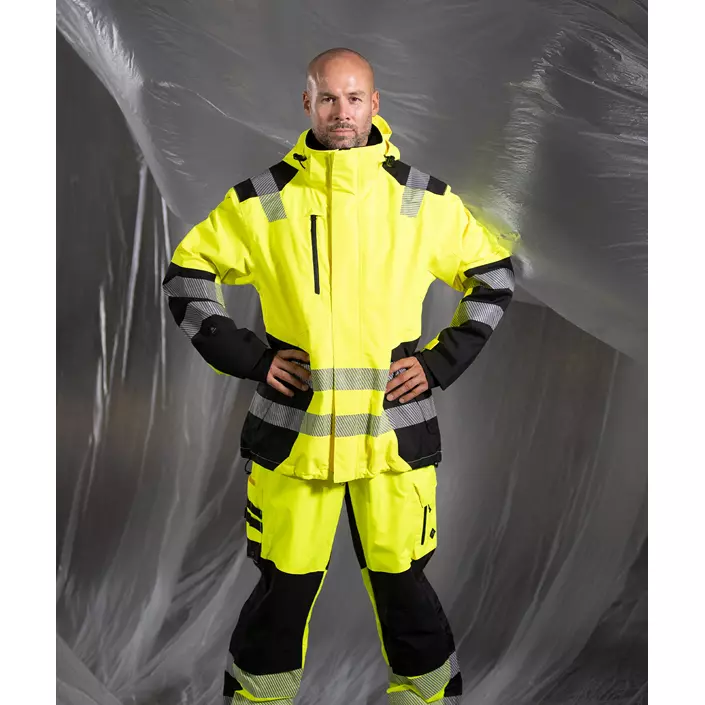 ELKA Visible Xtreme arbetsjacka, Varsel Gul/Svart, large image number 1