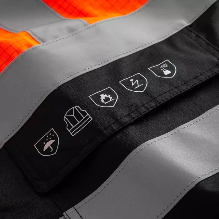 Lyngsøe Multinorm vinterjacka, Varsel Orange/Svart, large image number 3