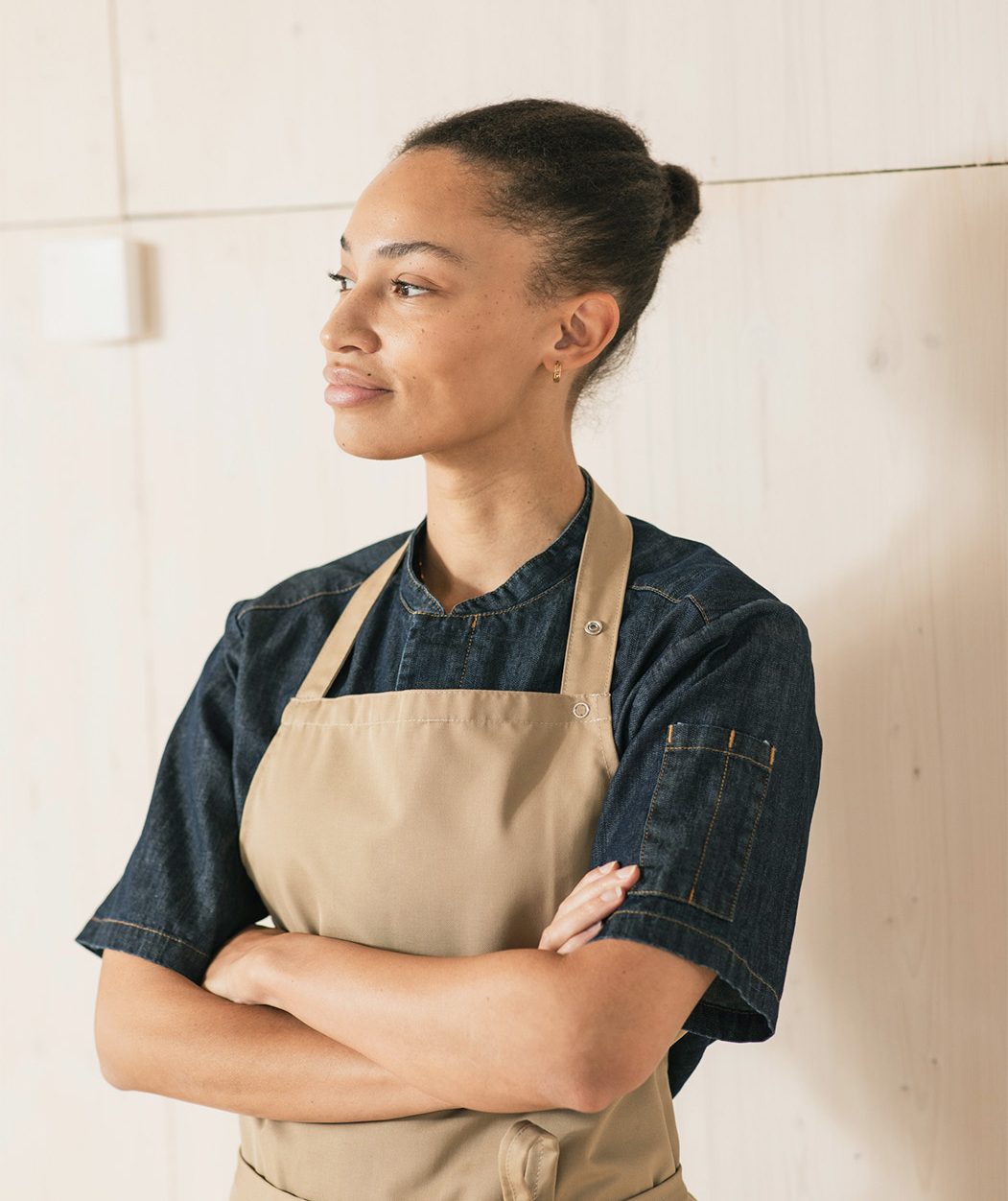 Segers 1097 short-sleeved chefs shirt, Dark blue