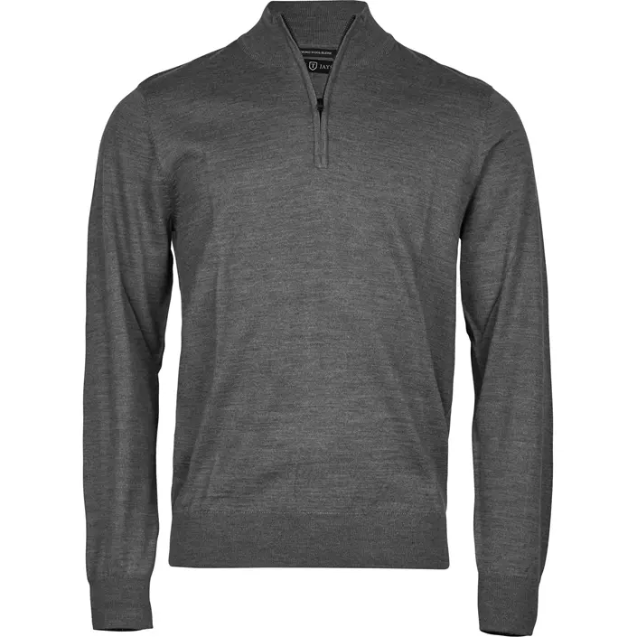 Tee Jays Half-zip sweatshirt, Grey melange, large image number 0