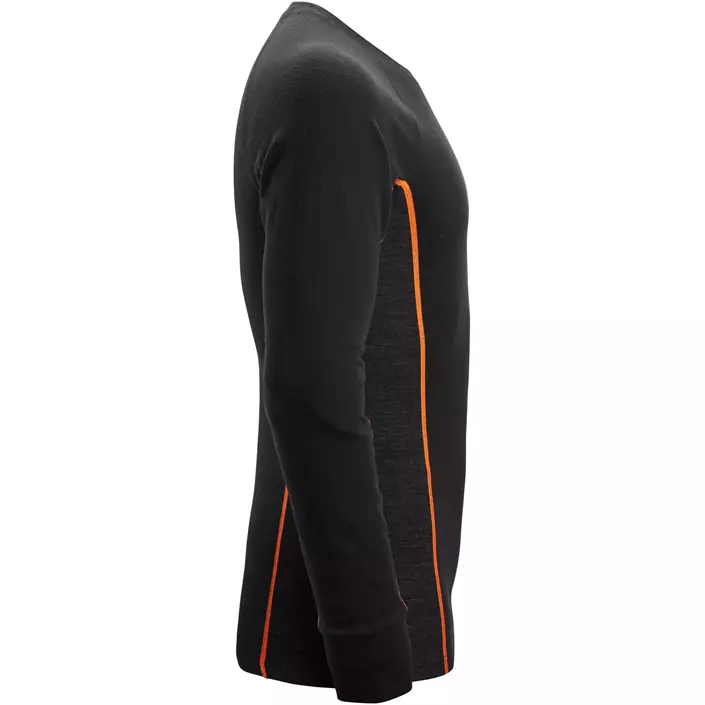 Snickers långärmad underställströja med merinoull 9480, Black/Anthracite Melange, large image number 4