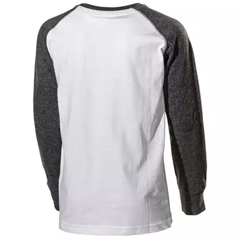 L.Brador T-skjorte med lange ermer for barn, Grå/Hvit