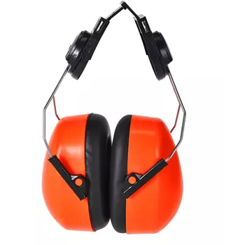 Portwest PS47 Endurance clip-on hörselskydd till montering på hjälm, Varsel Orange
