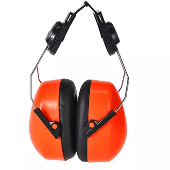 Portwest PS47 Endurance clip-on helmet mounted ear defenders, Hi-vis Orange
