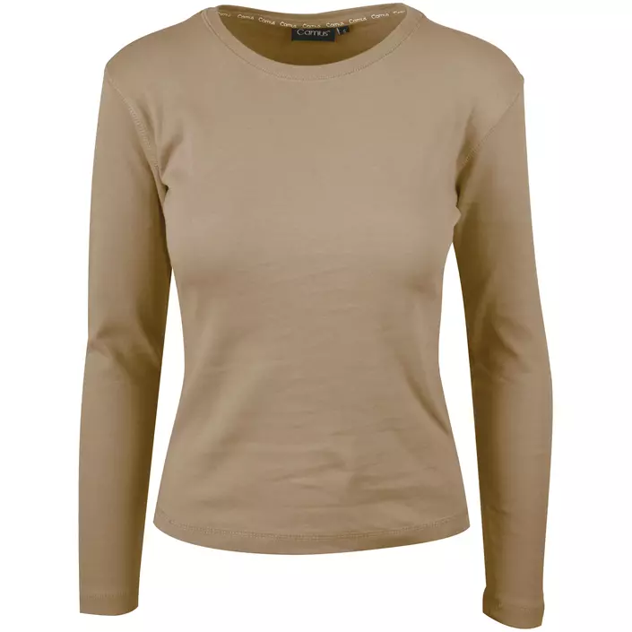 Camus Biarritz women's long-sleeved Interlock T-shirt, Light sand, large image number 0