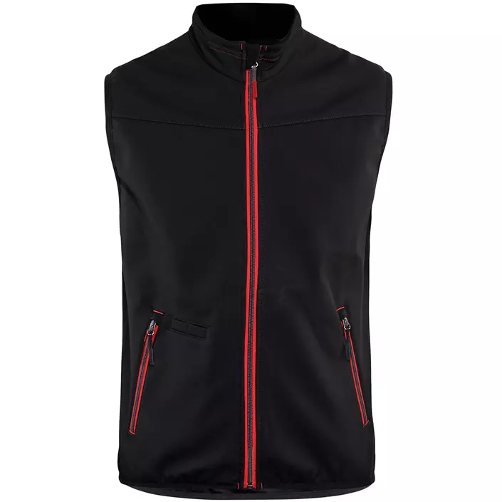 Blåkläder Unite softshell vest, Black/Red, large image number 0