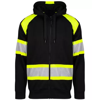 YOU Skara  hoodie with reflectors, Black/Yellow