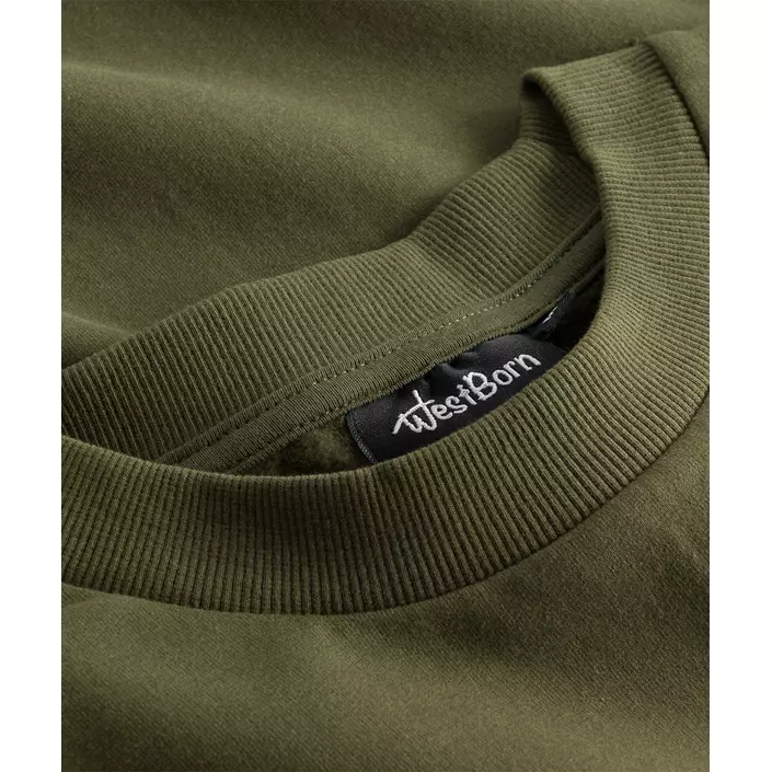 WestBorn stretch collegetröja/sweatshirt, Militärgrön, large image number 2
