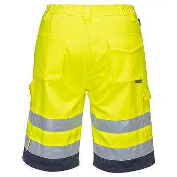 Portwest work shorts, Hi-Vis yellow/marine