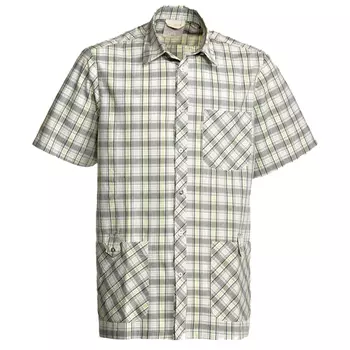 Nybo Workwear Joy kortermet skjorte, Grønn/limegrønn rutete