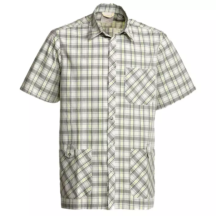Nybo Workwear Joy kortermet skjorte, Grønn/limegrønn rutete, large image number 0